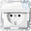 Imagem de M-Elegance - Tomada 2P+T com obturadores e tampa - 16A- Branco brilhante