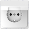 Imagem de D-Life - Tomada 2P+T com obturadores e tampa - 16A - Branco