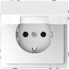 Imagem de D-Life - Tomada 2P+T com obturadores e tampa - 16A - Branco
