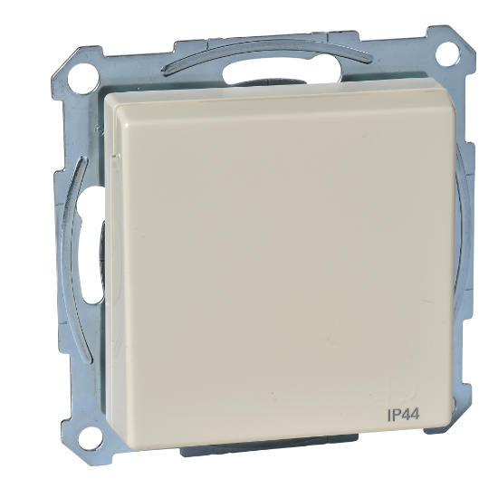 Imagem de SCHUKO sock. out. w. hng.lid IP44 shut. screwl. term. white glossy Sys. M