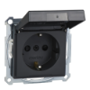 Imagem de M-Elegance - Tomada 2P+T com obturadores e tampa - IP44 - 16A - Antracite