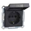 Imagem de M-Elegance - Tomada 2P+T com obturadores e tampa - IP44 - 16A - Antracite