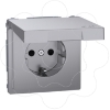 Imagem de D-Life - Tomada 2P+T com obturadores e tampa - IP44 - 16A - Aco