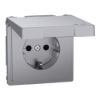 Imagem de D-Life - Tomada 2P+T com obturadores e tampa - IP44 - 16A - Aco