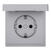 Imagem de D-Life - Tomada 2P+T com obturadores e tampa - IP44 - 16A - Aco