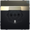 Imagem de D-Life - Tomada 2P+T com obturadores e tampa - IP44 - 16A - Metal niquel