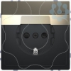 Imagem de D-Life - Tomada 2P+T com obturadores e tampa - IP44 - 16A - Metal niquel