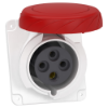 Imagem de PratiKa socket - screw - angled - 32A - 3P + E - 380...415 V AC - panel