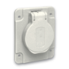 Imagem de PratiKa socket - grey - 2P + E - 10/16 A - 250 V - German - IP54 - flush - back
