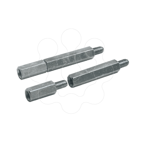 Imagem de Hexagonal spacers M5 height 10 for raising mounting plates etc. Supply: 100