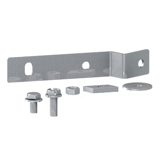 Imagem de Set of 2 combined fixing brackets for earthing collector bar and DIN rail.