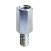 Imagem de Hexagonal spacers M6 height 10 for raising mounting plates etc. Supply: 100