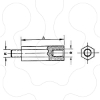 Imagem de Hexagonal spacers M6 height 100 for raising mounting plates etc. Supply: 100