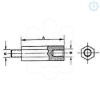 Imagem de Hexagonal spacers M6 height 100 for raising mounting plates etc. Supply: 100