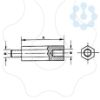 Imagem de Hexagonal spacers M6 height 100 for raising mounting plates etc. Supply: 100