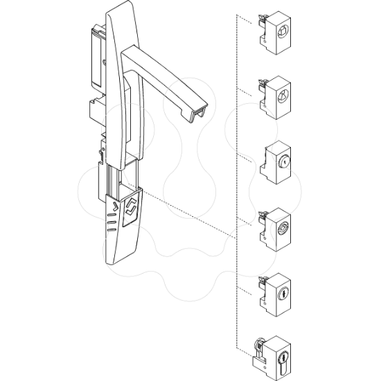 Imagem de Cylindrical barrel 1242E keylock