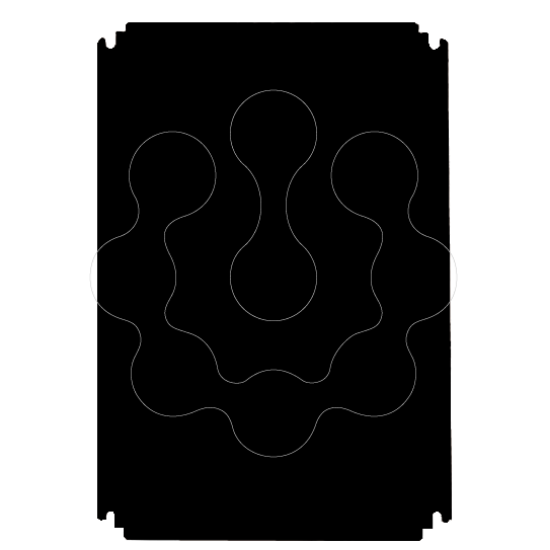 Imagem de Insulating mounting plate for enclosure H1200xW1000mm made of bakelite