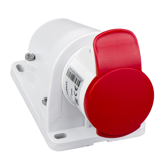 Imagem de PratiKa socket - screw - angled - 16A - 2P + E - 380...415 V AC - wall