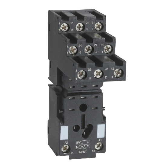 Imagem de Tomada contacto separado 10 a rele tipo rxm3 conector de parafuso 250 v ac