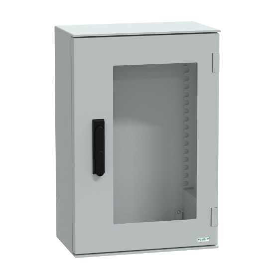 Imagem de wall-mounting encl. polyester monobloc IP66 647x436x250mm 3p.lock glazed door