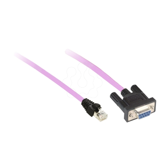 Imagem de CANopen preassembled cable   for CANopen bus   0.5 m   1 RJ45 1 female SUB D 9