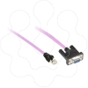 Imagem de Cabo de 1 metro para conexao CANopen - RJ45 e SUB-D 9 femea