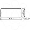 Imagem de Mount plate galvanised steel for DLP height=1raw in PLAenclosure W750mm