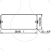 Imagem de Mount plate galvanised steel for DLP height=1raw in PLAenclosure W500mm