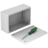 Imagem de Metal industrial box plain door H150xW150xD120 IP66 IK10 RAL 7035