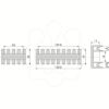 Imagem de Set of 10 cable supports made of plastic length 75mm.