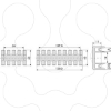 Imagem de Set of 10 cable supports made of plastic length 75mm.
