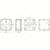 Imagem de PC box IP66 IK08 RAL7035 Int.H105W105D55 Ext.H116W116D62 opaque PC cover H10