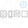 Imagem de PC box IP66 IK08 RAL7035 Int.H105W105D55 Ext.H116W116D62 opaque PC cover H10