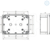 Imagem de ABS box IP66 IK07 RAL7035 Int.H175W105D80 Ext.H192W121D87 Opaque cover H20