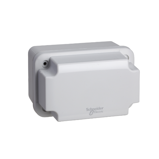 Imagem de ABS box IP66 IK07 RAL7035 Int.H105W65D85 Ext.H117W74D94 Opaque cover H40