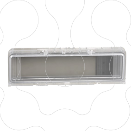 Imagem de Plastic window with hinged transparent cover. IP 65 L195xW165xD13mm.