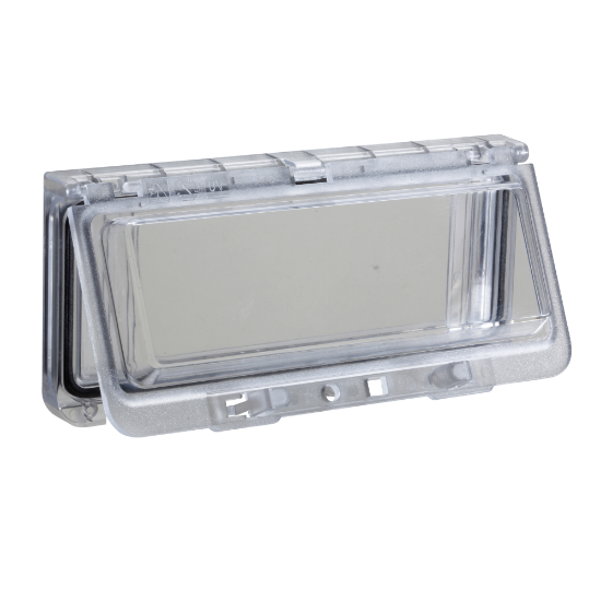 Imagem de Plastic window with hinged transparent cover. IP 65 L78xW130xD25mm.