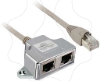 Imagem de Modbus derivacao T  com cabo integrado - 1 m - 1xRJ 45 macho e 2xRJ45 femea