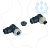 Imagem de connector kits for CANopen/RS485   1 macho 1 conector femea M12 + cap M12