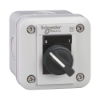 Imagem de Estacao de controlo xal-e - selector interruptor 2 posiciones - blanco - 1 no + 1 nc - o-i