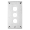 Imagem de Placa frontal perfurada - xap-e - metal - 3 aberturas horizontais
