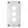 Imagem de Placa frontal perfurada - xap-e - metal - 3 aberturas horizontais