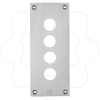 Imagem de Placa frontal perfurada - xap-e - metal - 4 aberturas horizontais