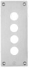 Imagem de Placa frontal perfurada - xap-e - metal - 4 aberturas horizontais