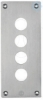 Imagem de Placa frontal perfurada - xap-e - metal - 4 aberturas horizontais