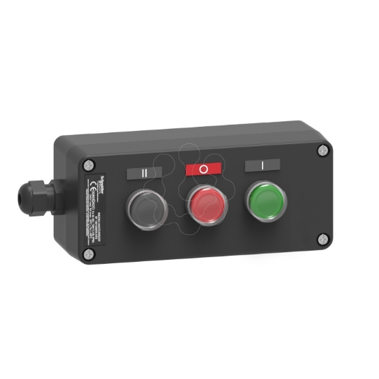 Imagem de Estacao de controlo - xaw-g - plastico - 1 na - verde - tres funcoes