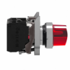 Imagem de Interruptor selector iluminado vermelho o 22 manipulo 2 posic. - 24 v - 1no+1nc