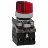 Imagem de Interruptor selector iluminado vermelho o 22 manipulo 2 posic. - 24 v - 1no+1nc