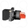 Imagem de Interruptor selector iluminado vermelho o 22 manipulo 2 posic. - 24 v - 1no+1nc