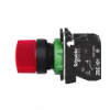 Imagem de Interruptor selector iluminado vermelho o 22 manipulo 2 posic. - 24 v - 1no+1nc